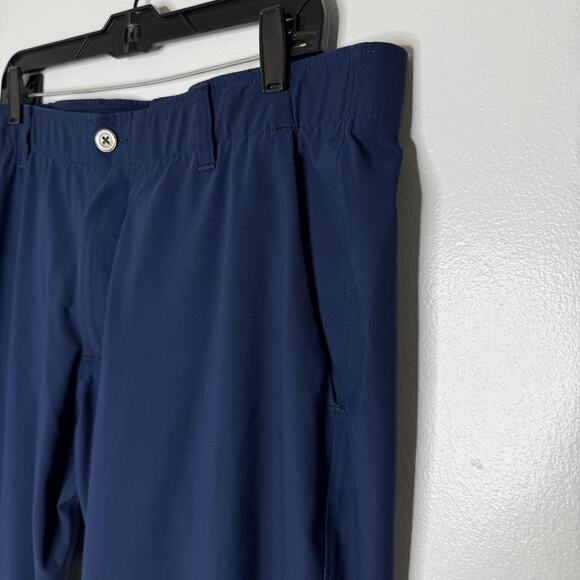 Under Armour Pants Mens 38x32 Blue Stretch Golf Tapered Performance Lightweight - Picture 2 of 5